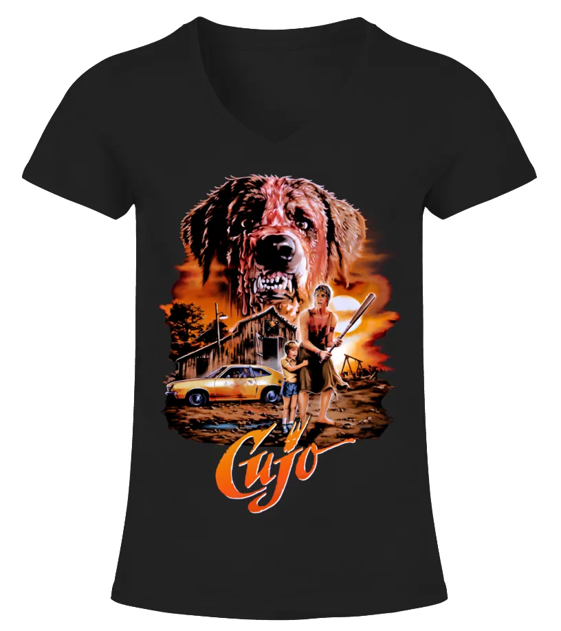 004 Cujo 1983 BK Camiseta cuello pico Mujer