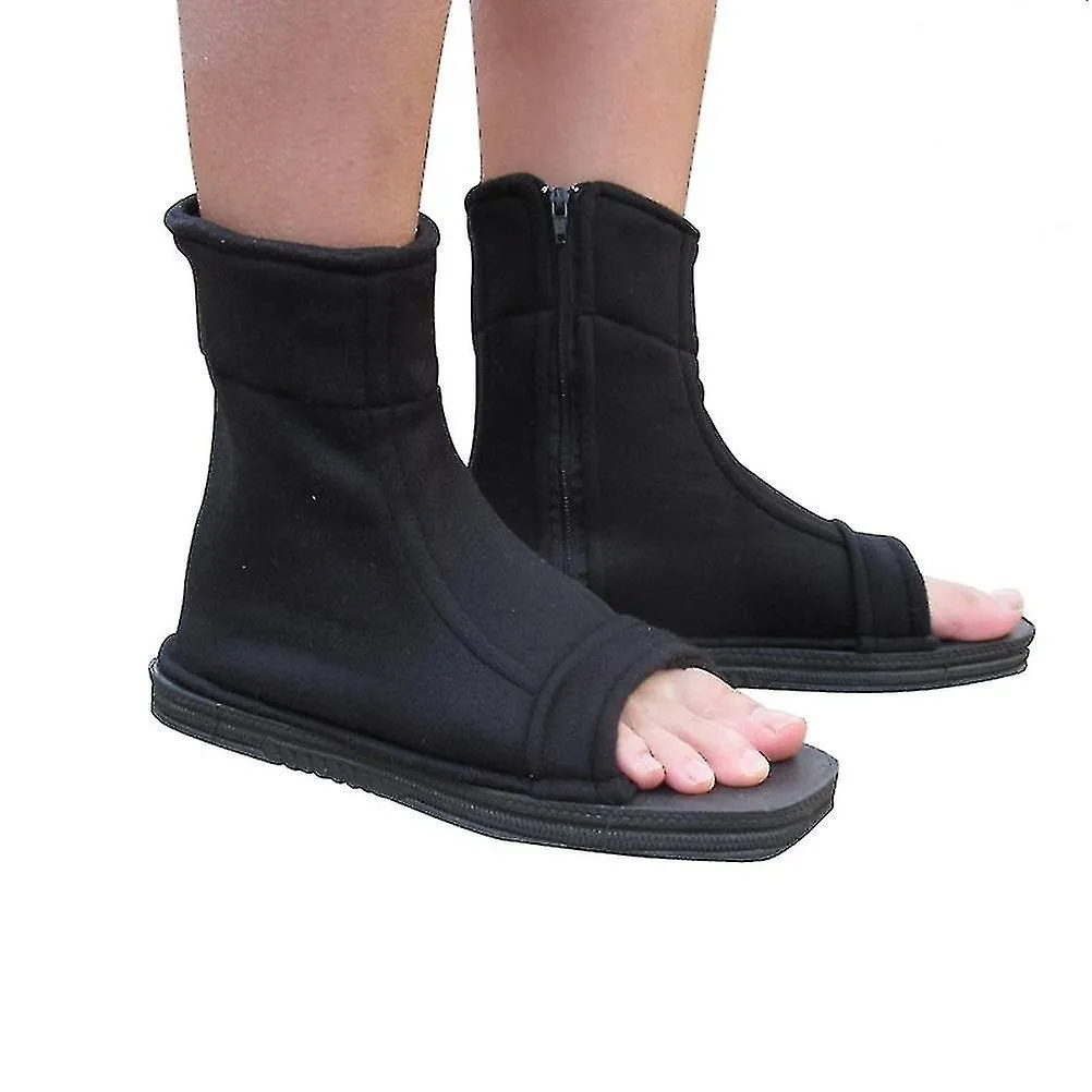 1 par de botas Ninja Shoes para Naruto Akatsuki Negro Cosplay 11 Tallas