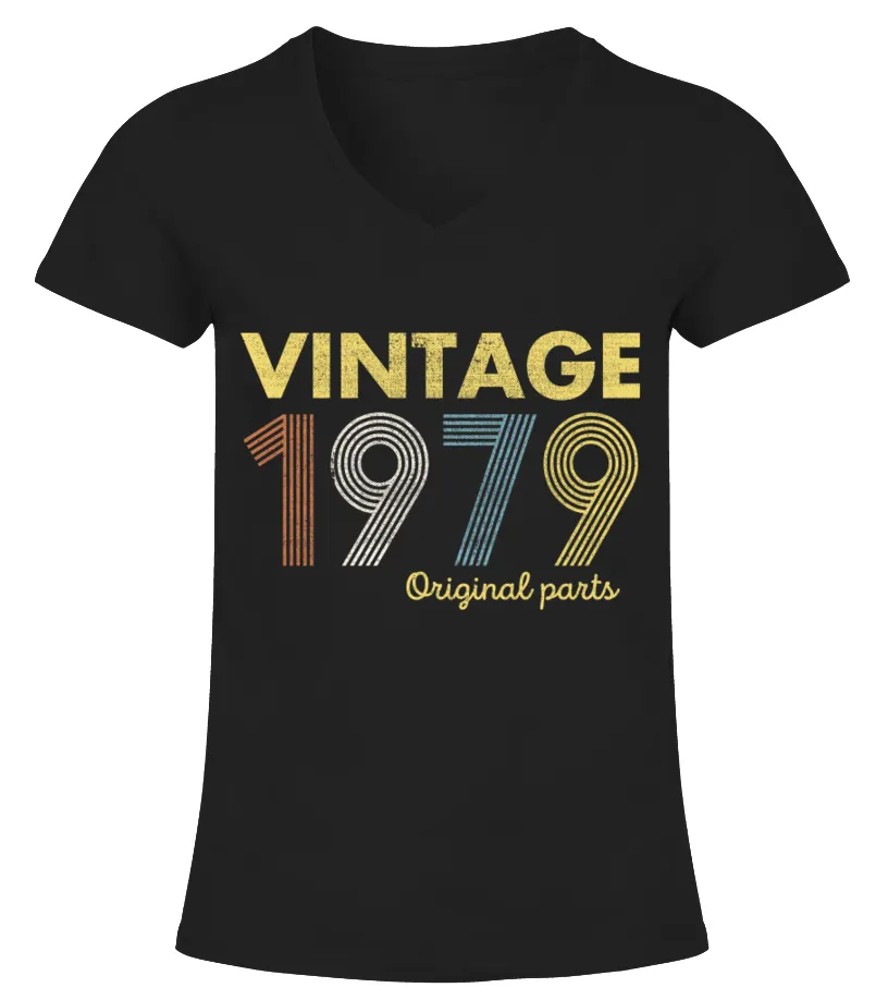 1979 Vintage Original Parts Camiseta cuello pico Mujer