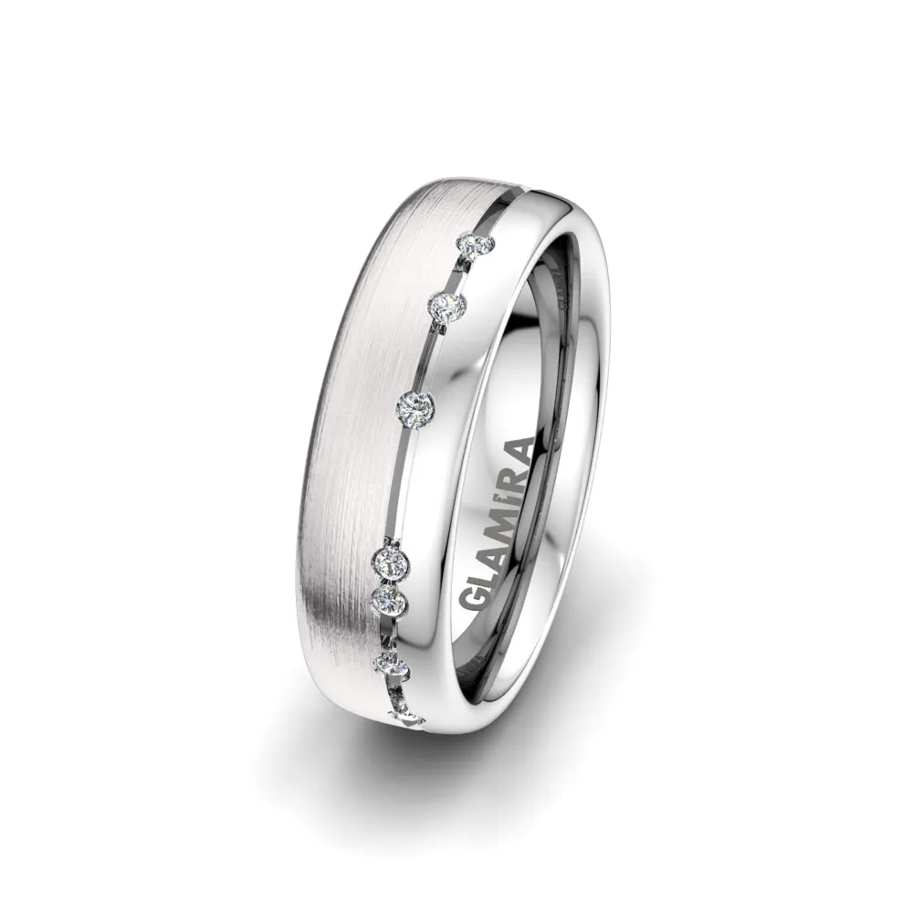 Anillo de boda White Fay 6 mm