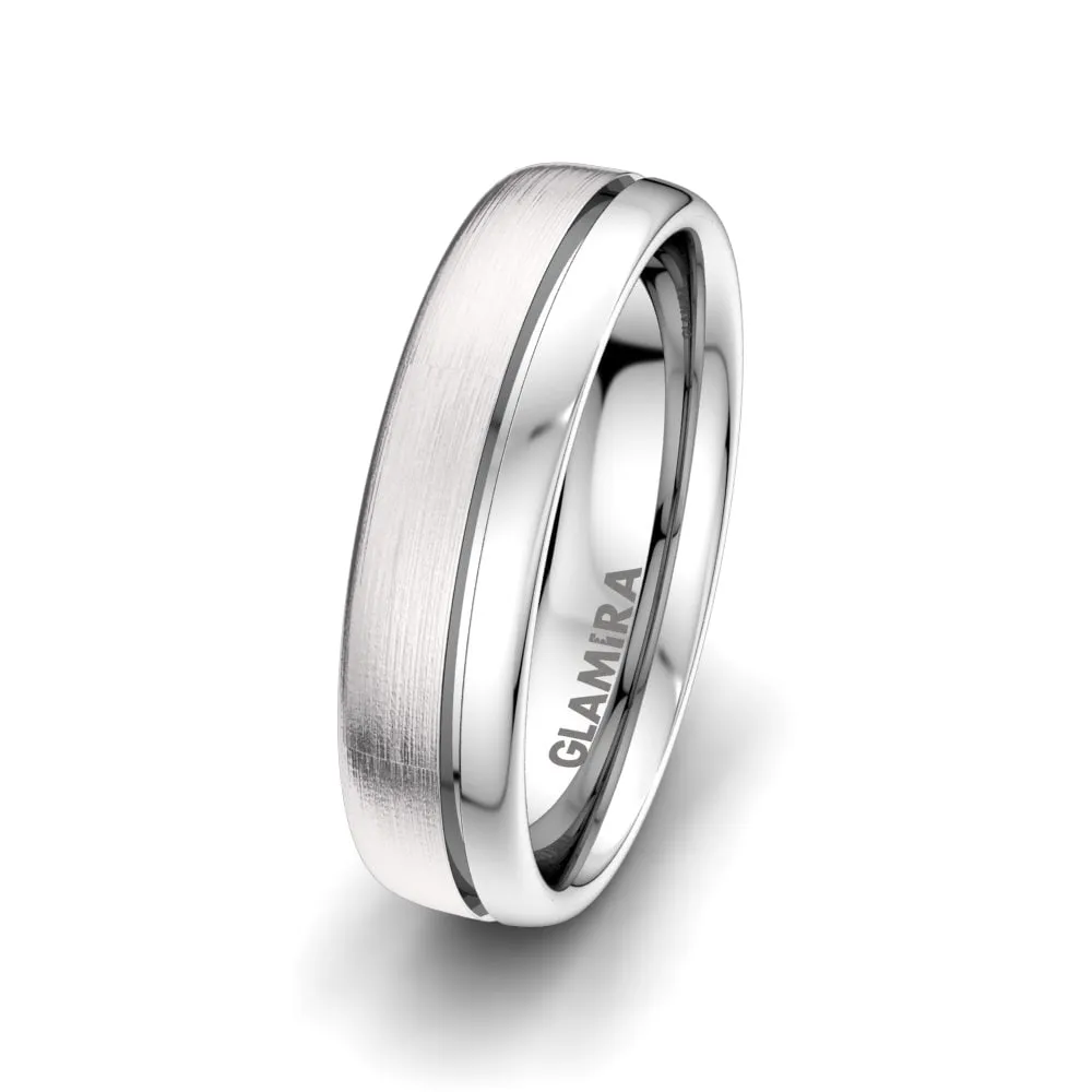 Anillo de boda White Fay 6 mm