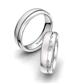 Anillo de boda White Fay 6 mm