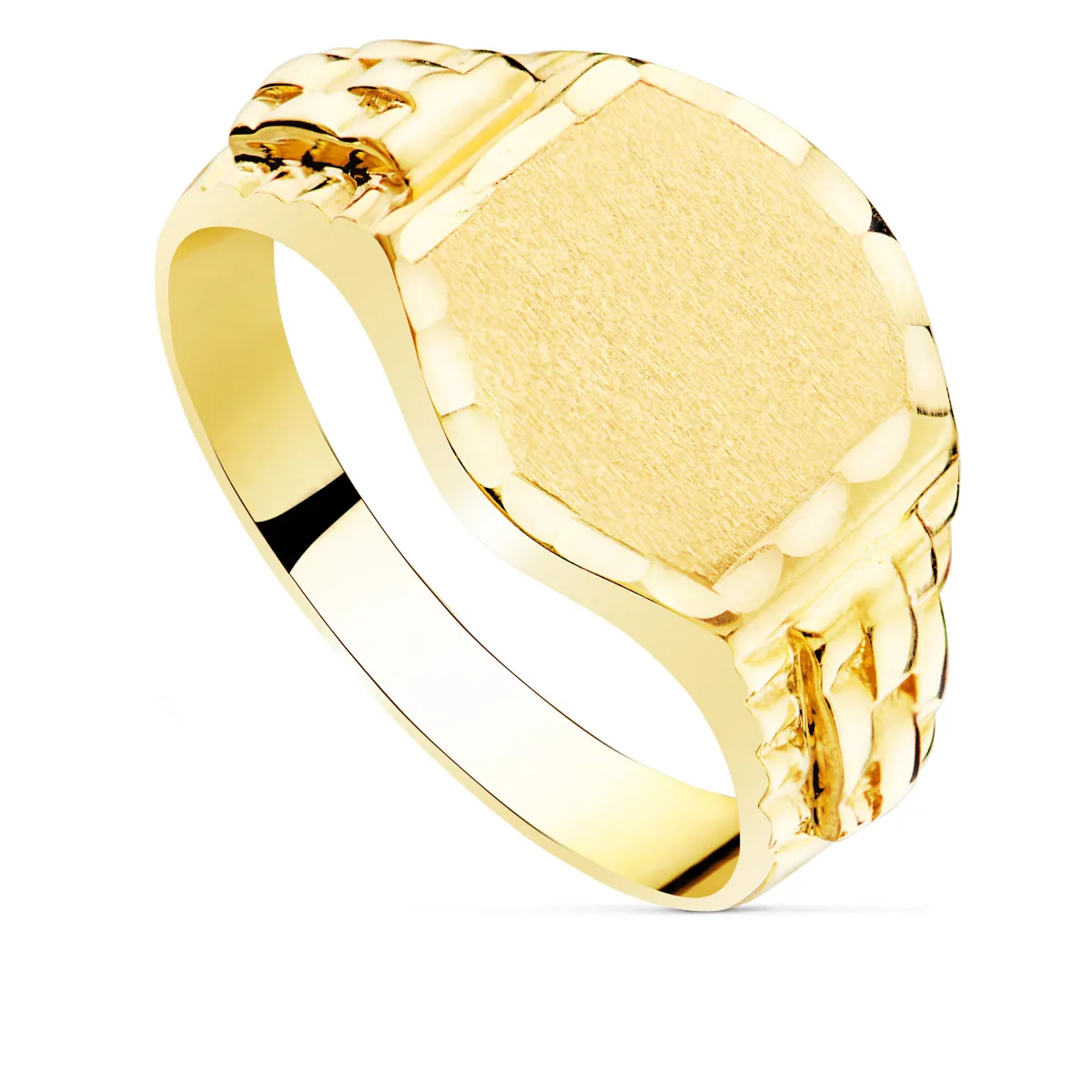 Anillo Oro Sello de Hombre Macizo