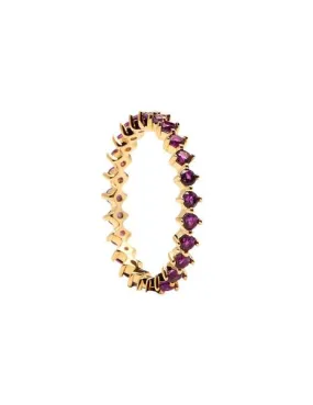 anillo p de paola violet bird gold