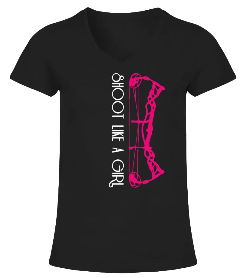 Archery - Compound Bow - Arrow Camiseta cuello pico Mujer