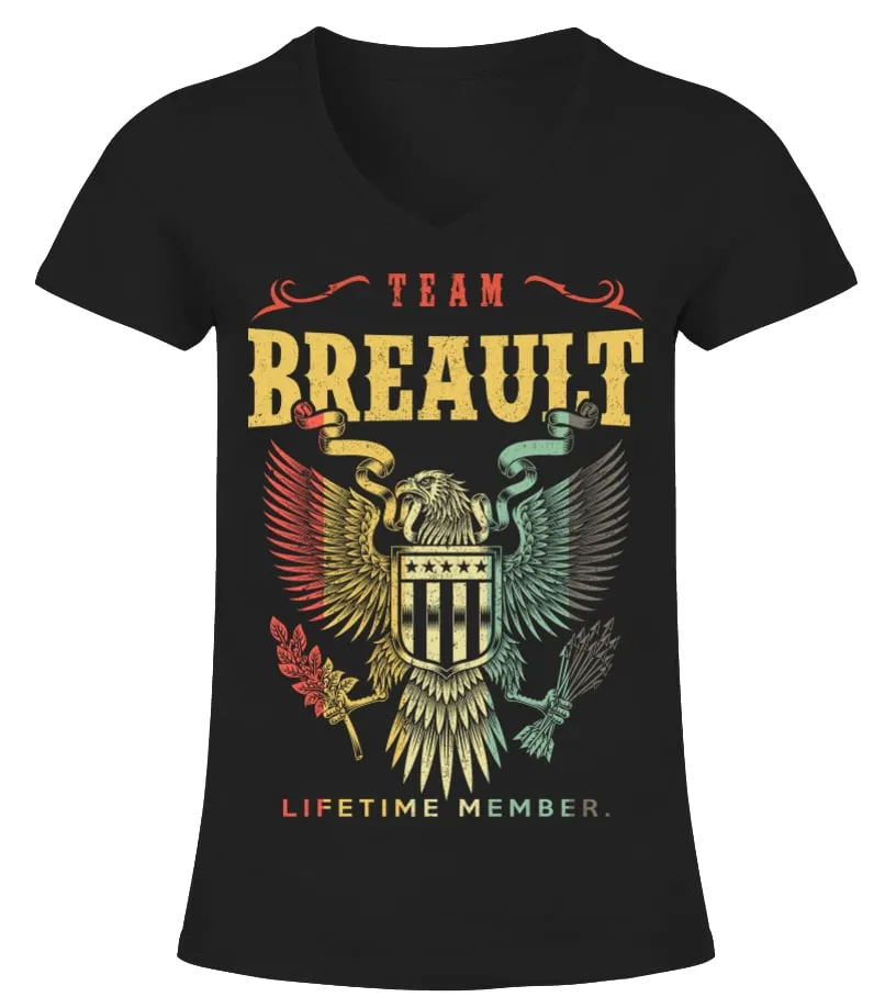 B-R-E-A-U-L-T VINTAGE Camiseta cuello pico Mujer