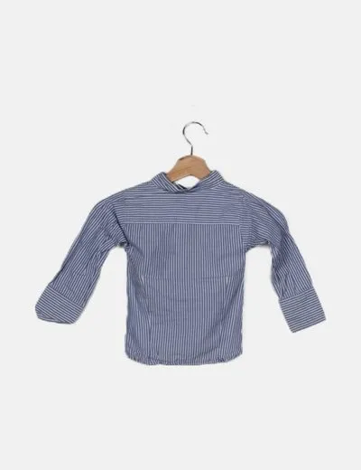 Benetton Camisa azul rayas