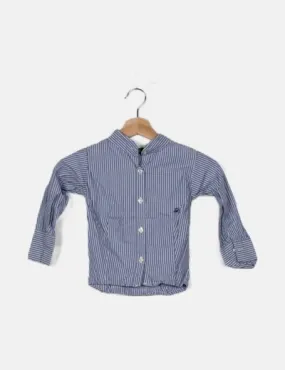 Benetton Camisa azul rayas