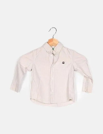 Benetton Camisa bicolor rayas