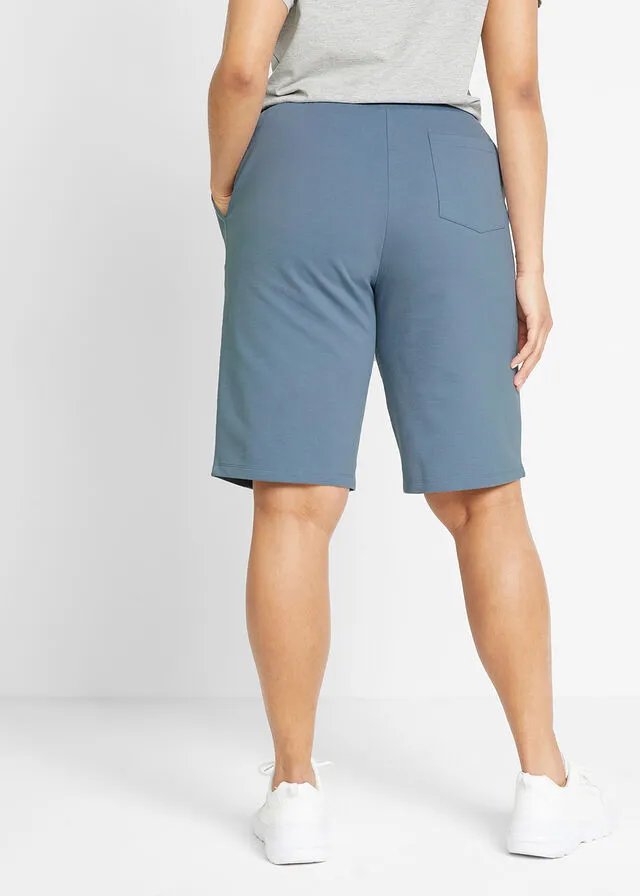 Bermudas de algodón Azul mate