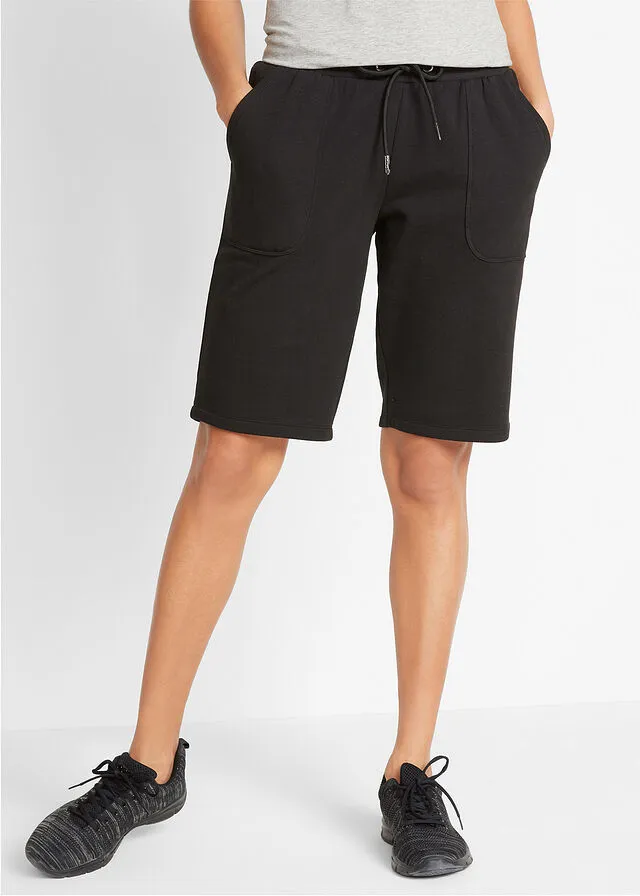 Bermudas de algodón Negro