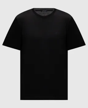 Bertolo Cashmere Black t-shirt with logo embroidery