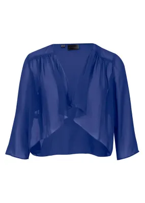 Bolero de gasa con poliéster reciclado Azul zafiro