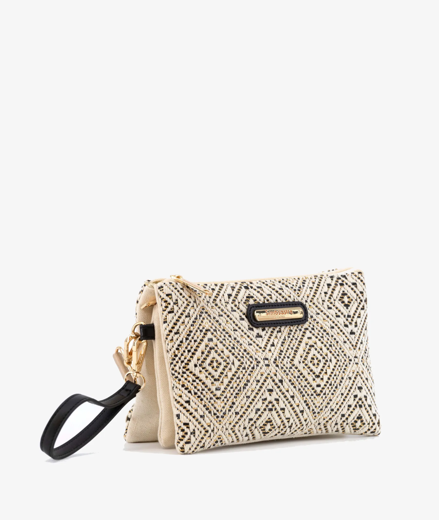 Bolso de rafia SIMOSASTRE 1005 CROSSBODY TENESSE en negro   