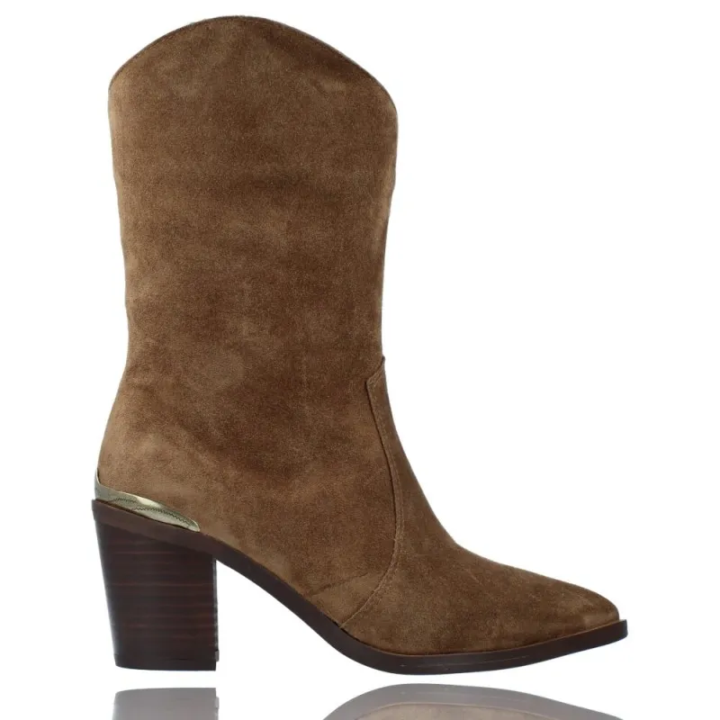 Botas Casual Camperas o Tejanas de Piel para Mujeres de Alpe 2184