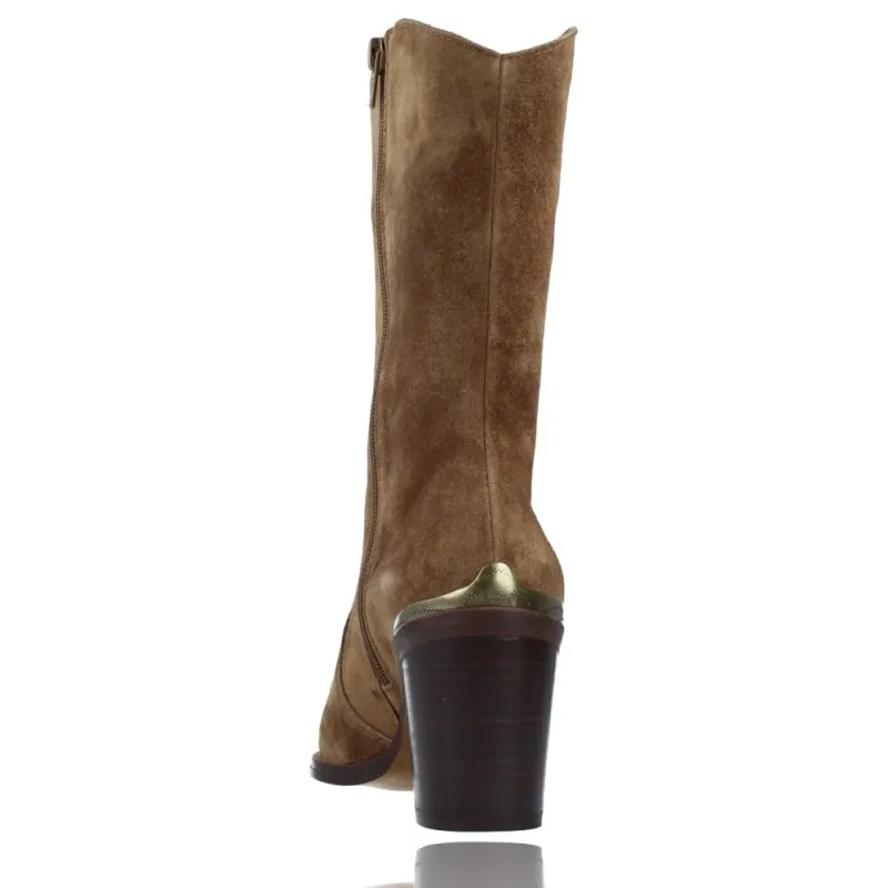 Botas Casual Camperas o Tejanas de Piel para Mujeres de Alpe 2184