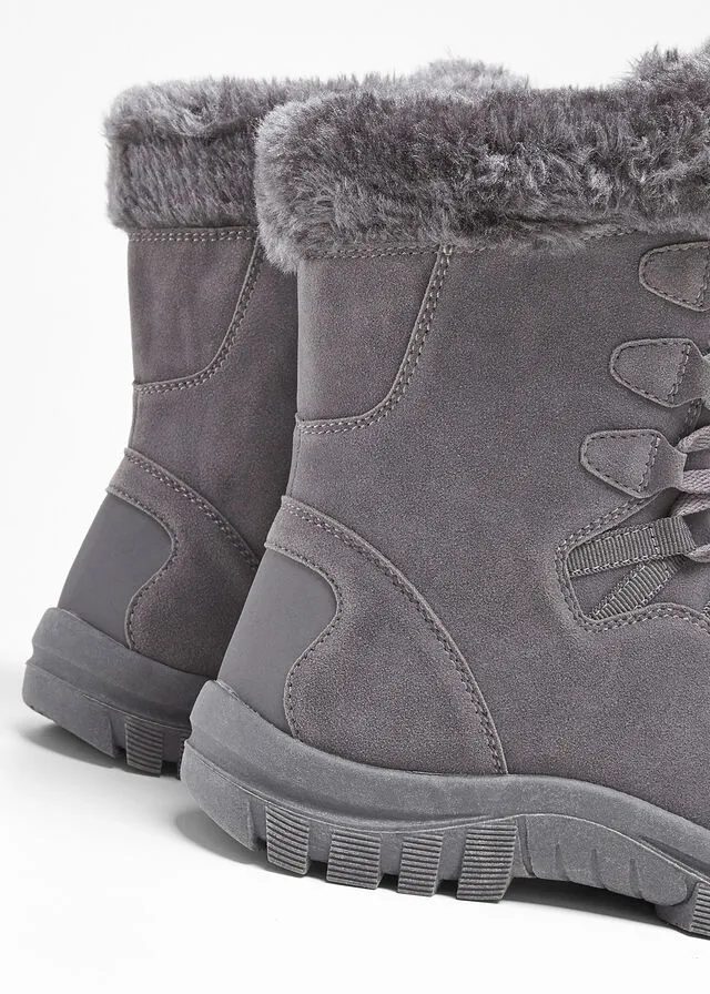 Botas cómodas de cordones con membrana Tex Gris oscuro