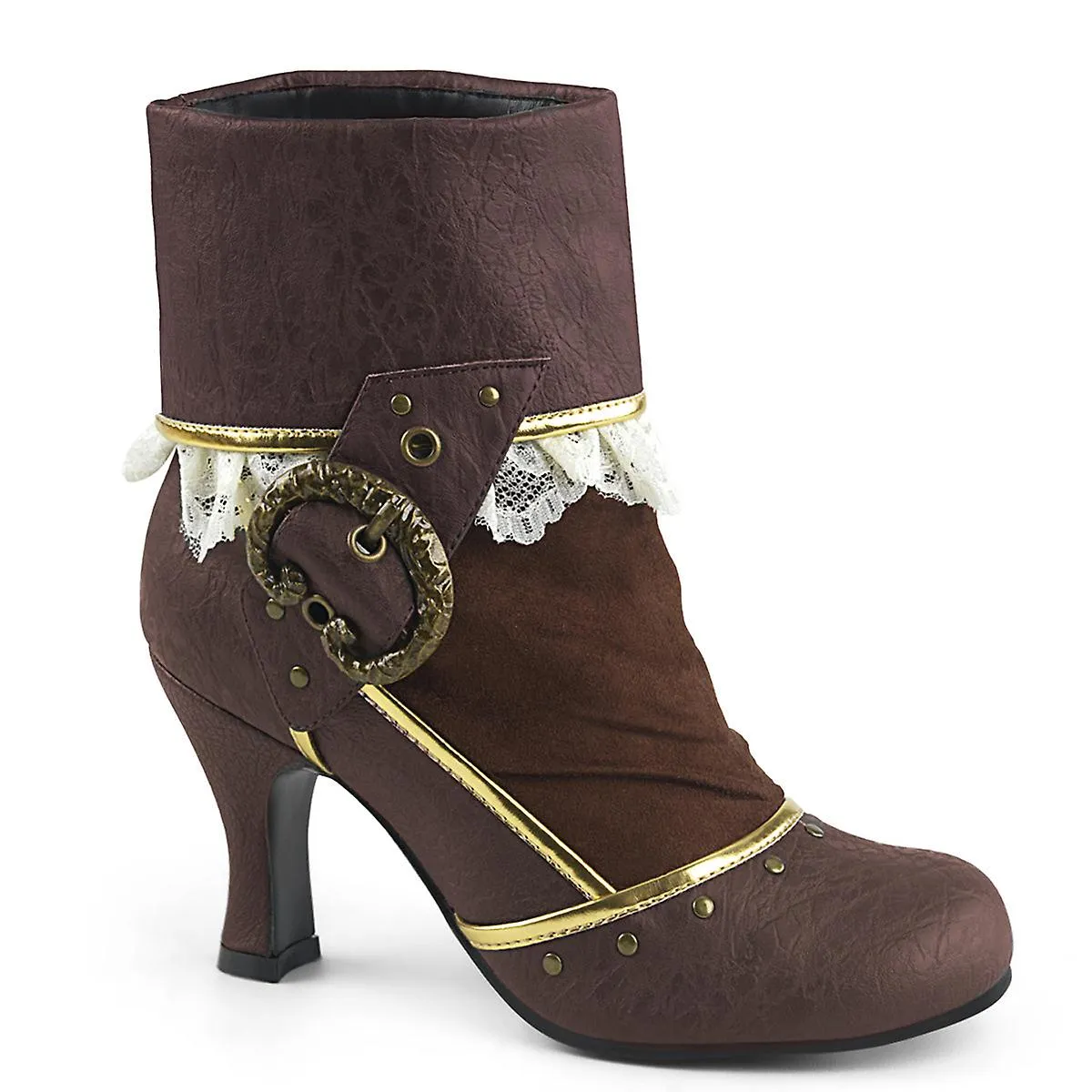 Botas de mujer Funtasma matey-115 marrón envejecido pu-microfibra