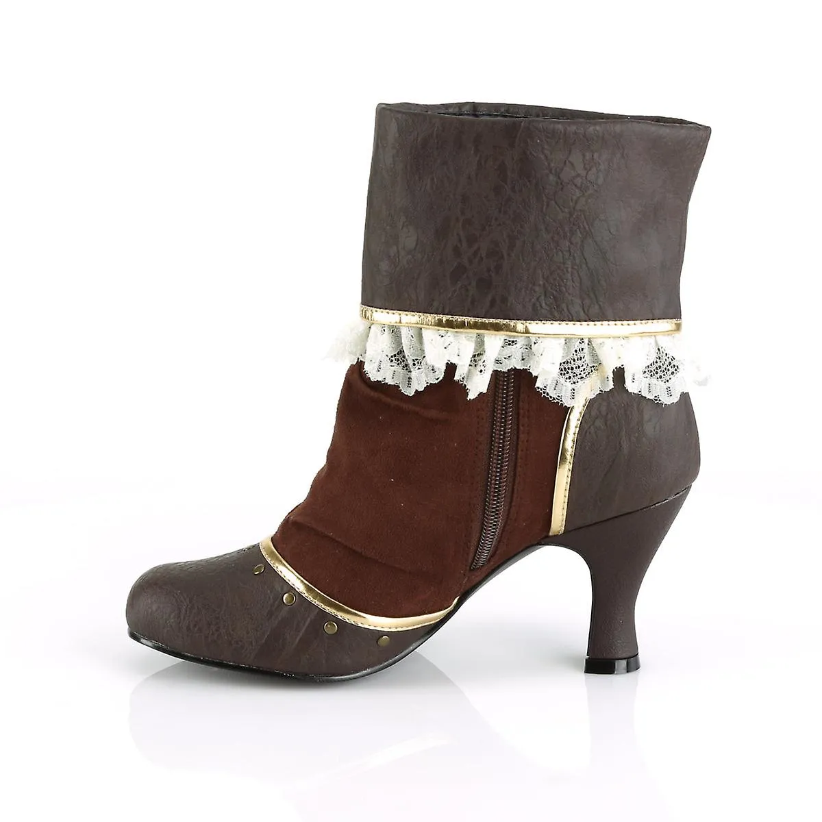 Botas de mujer Funtasma matey-115 marrón envejecido pu-microfibra