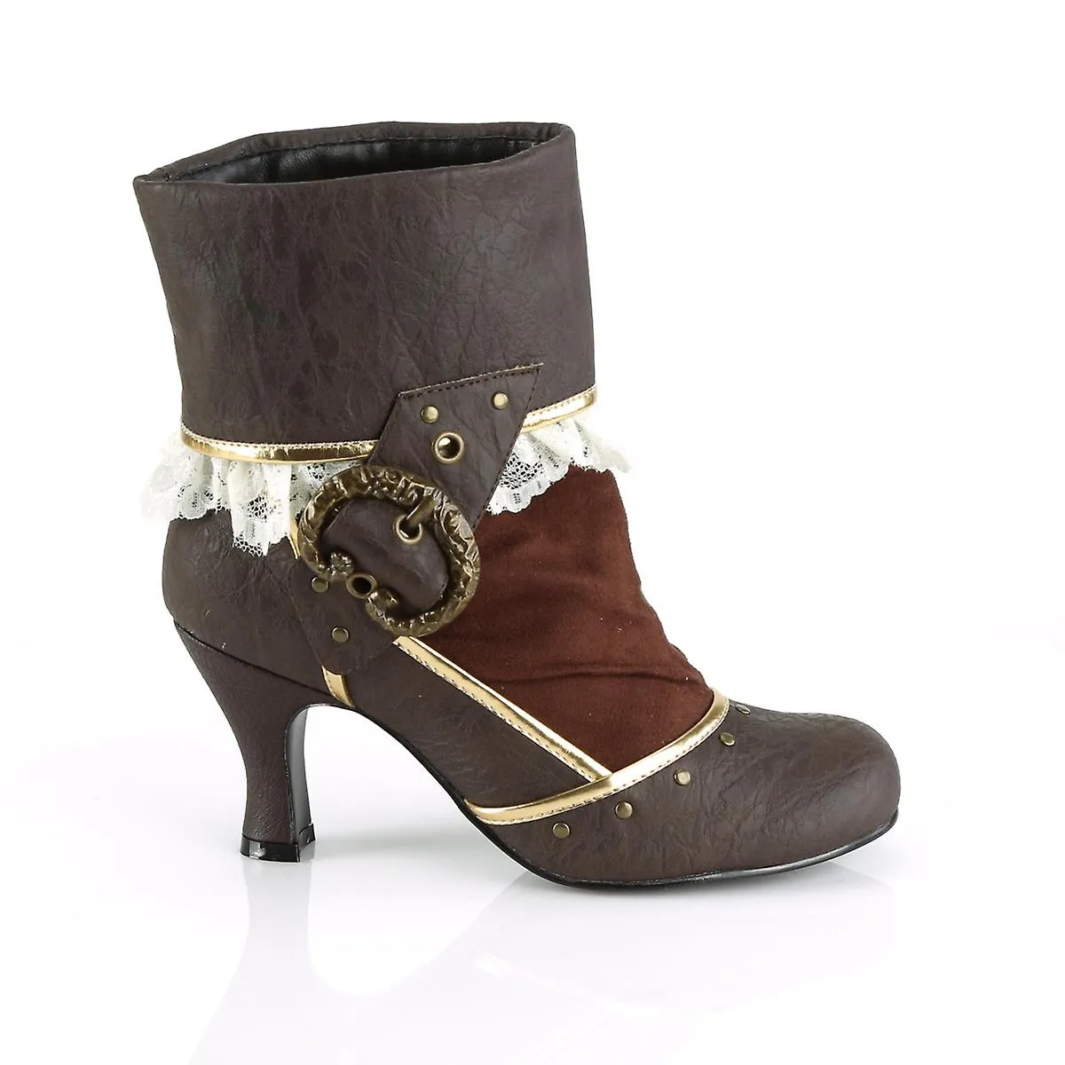 Botas de mujer Funtasma matey-115 marrón envejecido pu-microfibra