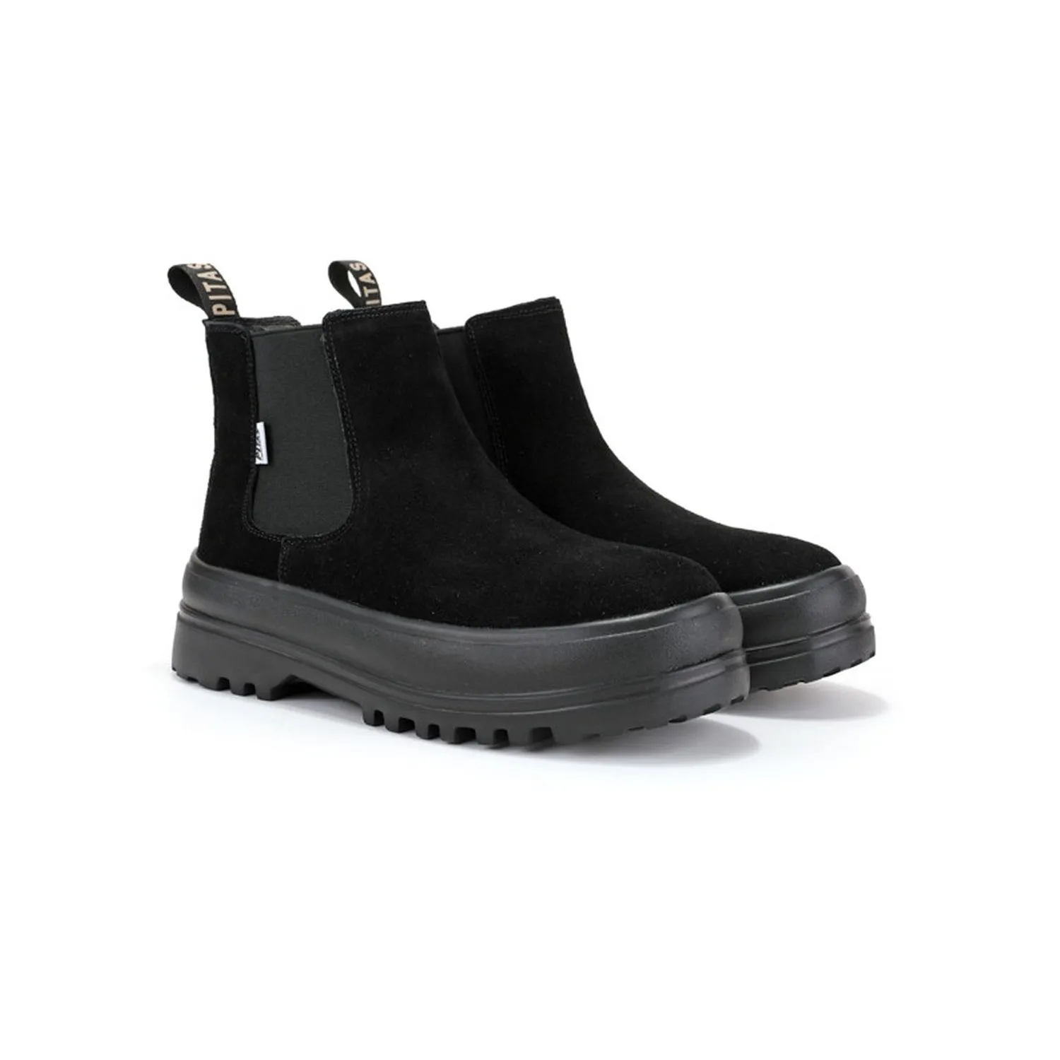 Botas De Serraje Negro De Mujer Pitas 26888-36 (tallas De 36 A 40)