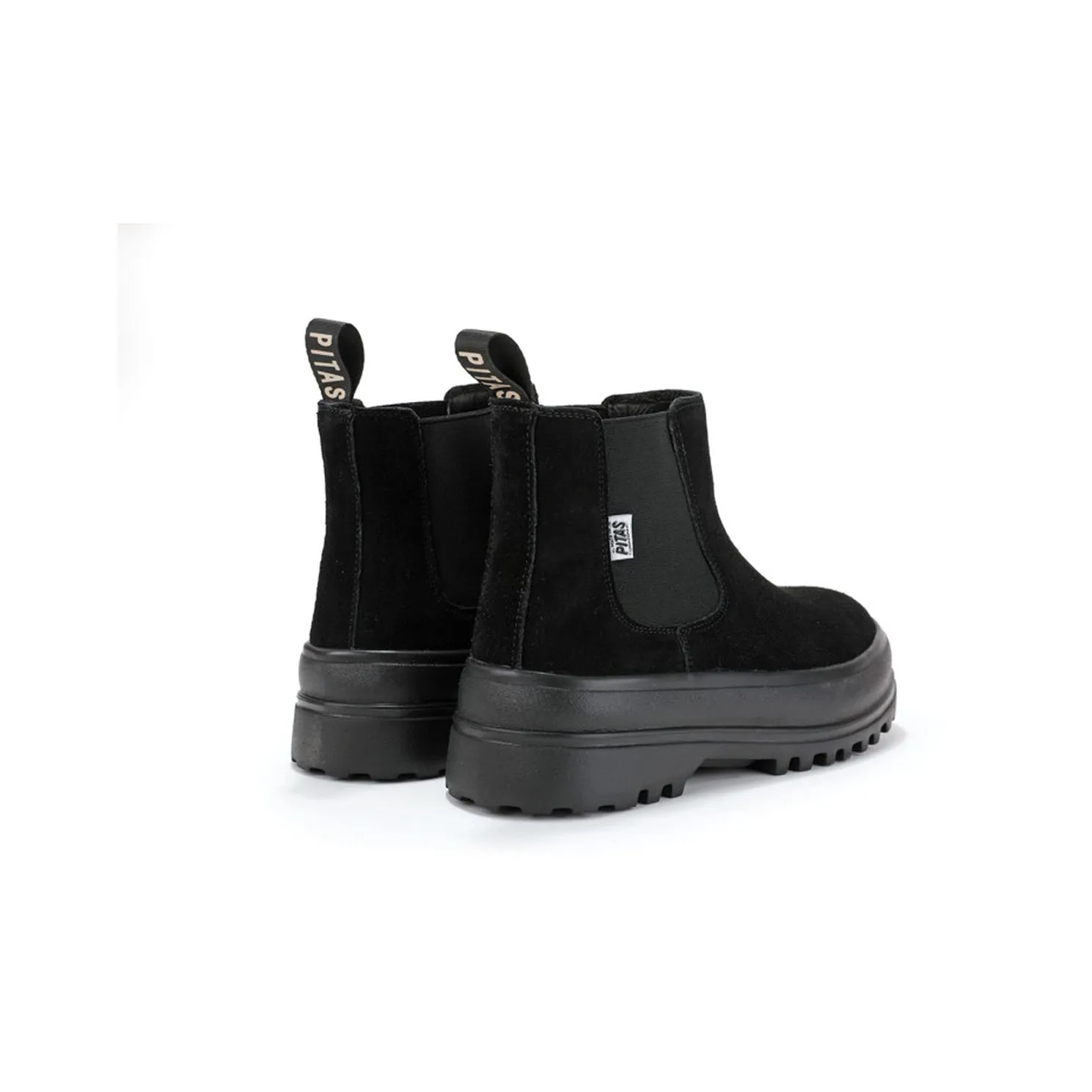 Botas De Serraje Negro De Mujer Pitas 26888-36 (tallas De 36 A 40)