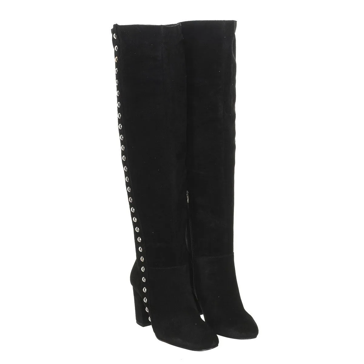 Botas De Tacón De Piel Acabado En Ante Fldan3sup11 Mujer Guess