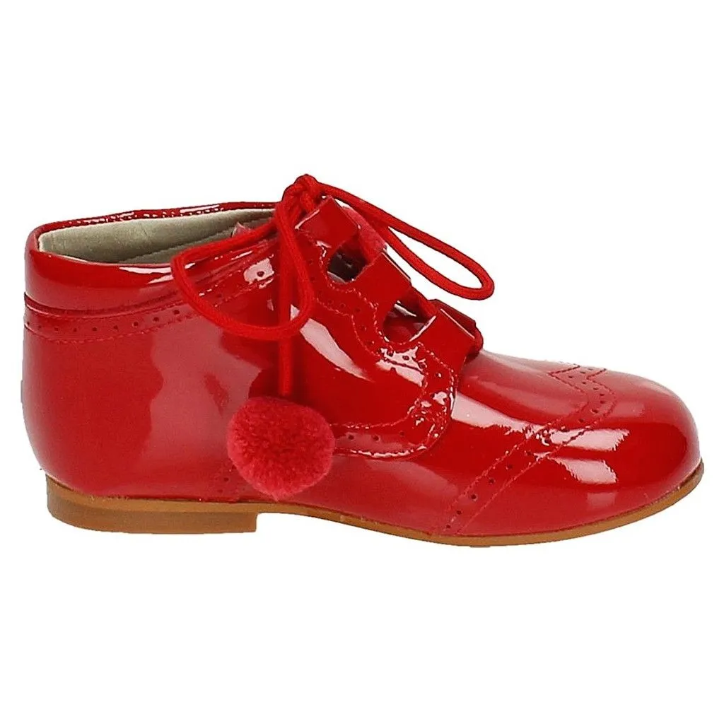 Botas Piel Rojo De Niño Bambineli 22609 (tallas De 18 A 18)