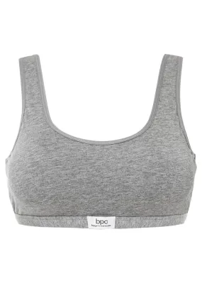 Bustier de algodón orgánico Gris jaspeado