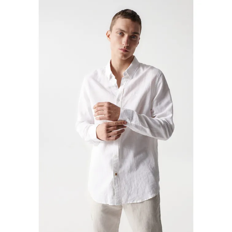 CAMISA EN MEZCLA DE LINO HOMBRE SALSA