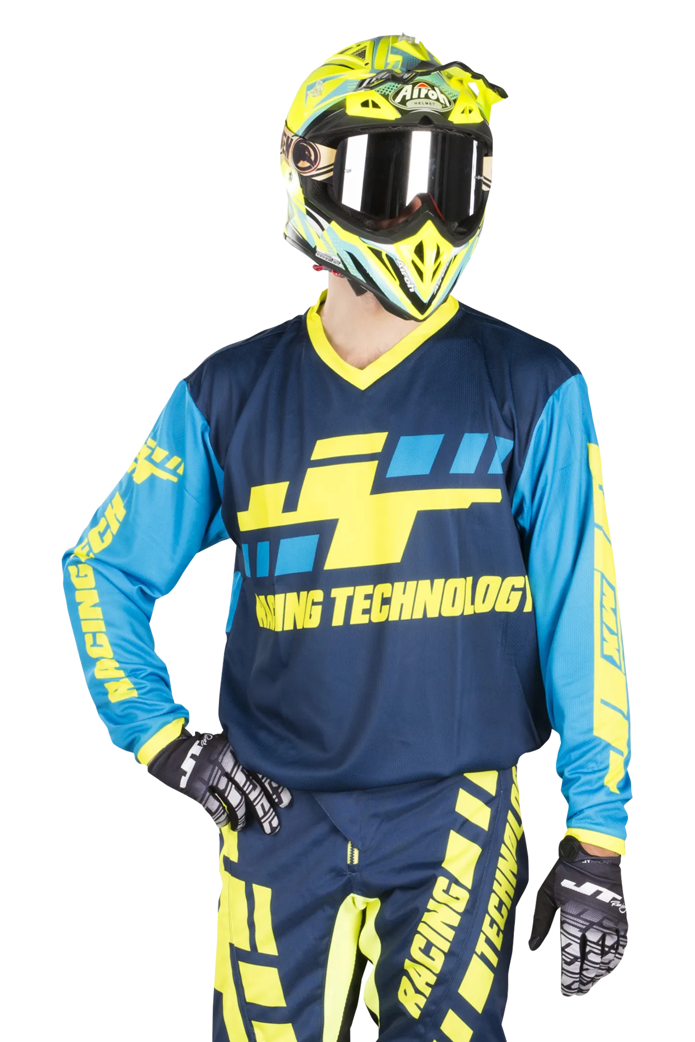 Camiseta de Cross JT Racing Flotec Megabyte NVYLCY