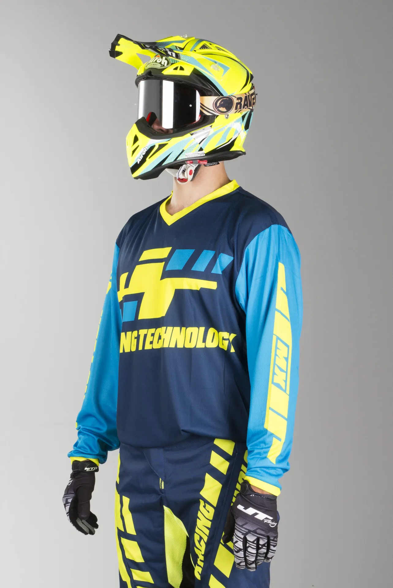 Camiseta de Cross JT Racing Flotec Megabyte NVYLCY