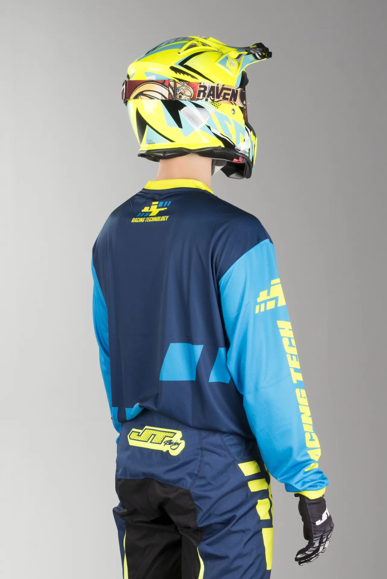 Camiseta de Cross JT Racing Flotec Megabyte NVYLCY