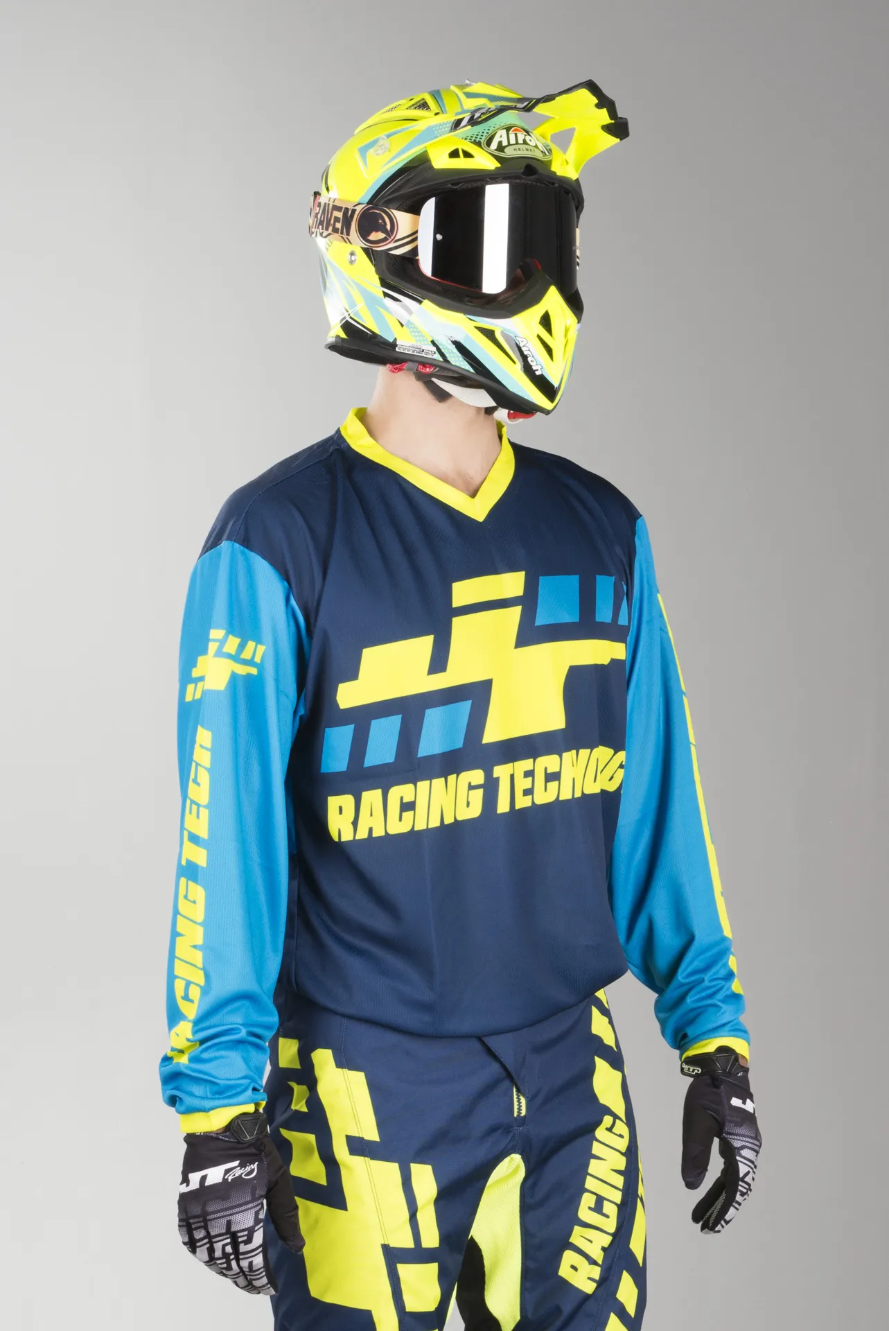 Camiseta de Cross JT Racing Flotec Megabyte NVYLCY