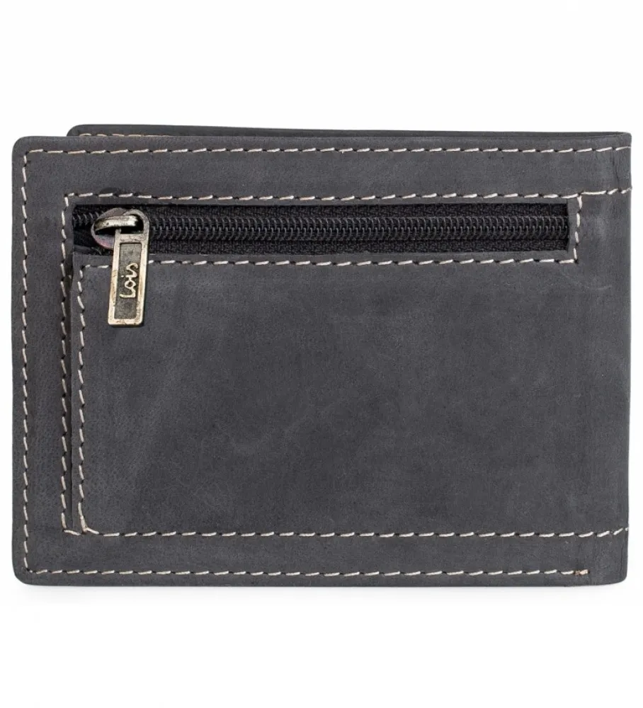 Cartera Monedero De Piel 201508 Negro -11X8,5 Cm-