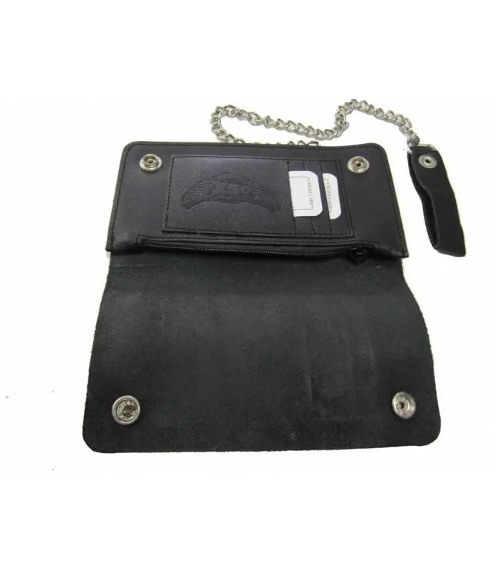 Cartera Moto PIEL Grande Con Cadena OSX AC28 - Motorista - Biker