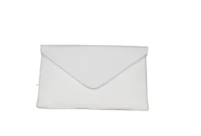 Cartera Piel Blanca Tipo Sobre.