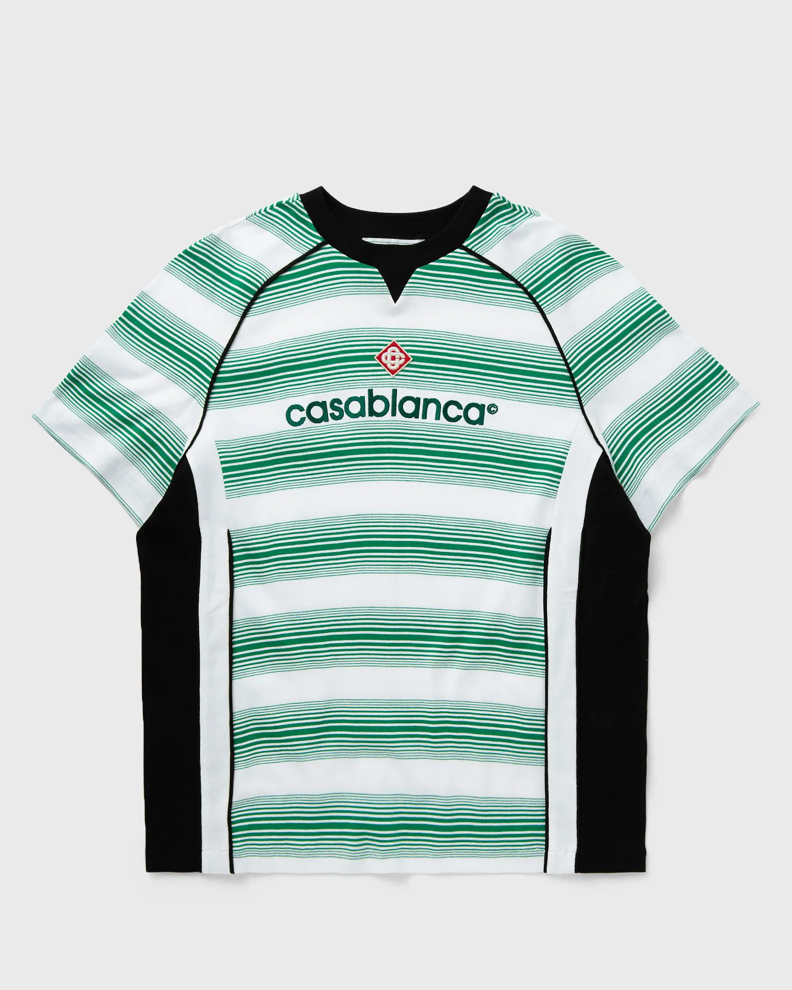 Casablanca LOGO STRIPE PANELLED T-SHIRT