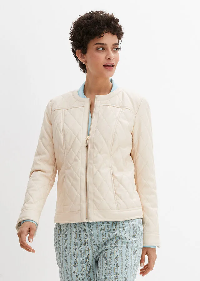 Chaqueta de imitación de piel Beige-arena