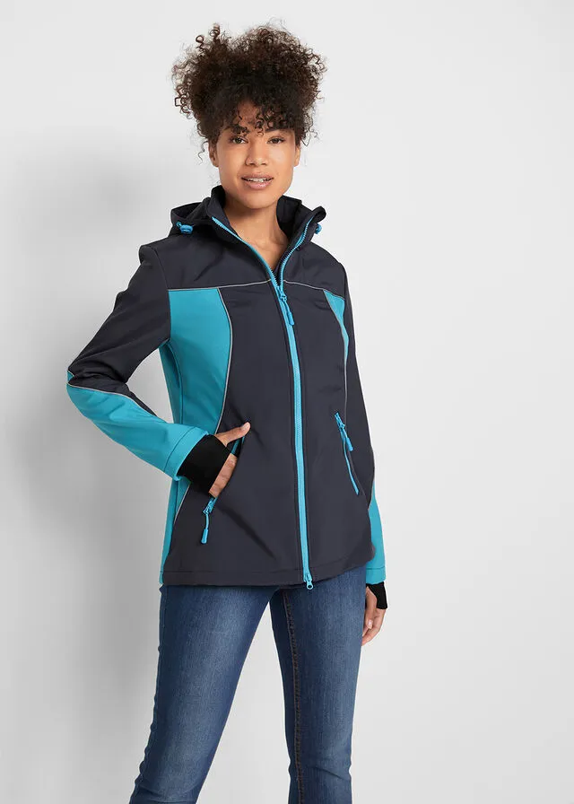 Chaqueta de tejido Softshell Azul oscuro