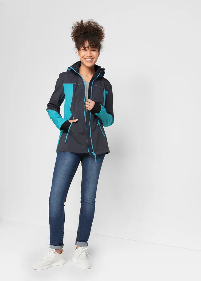 Chaqueta de tejido Softshell Azul oscuro