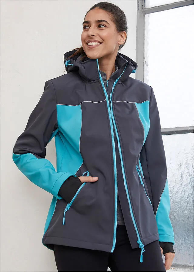 Chaqueta de tejido Softshell Azul oscuro