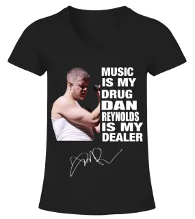 DAN REYNOLDS IS MY DEALER Camiseta cuello pico Mujer