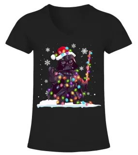 Darth Vader Christmas Camiseta cuello pico Mujer