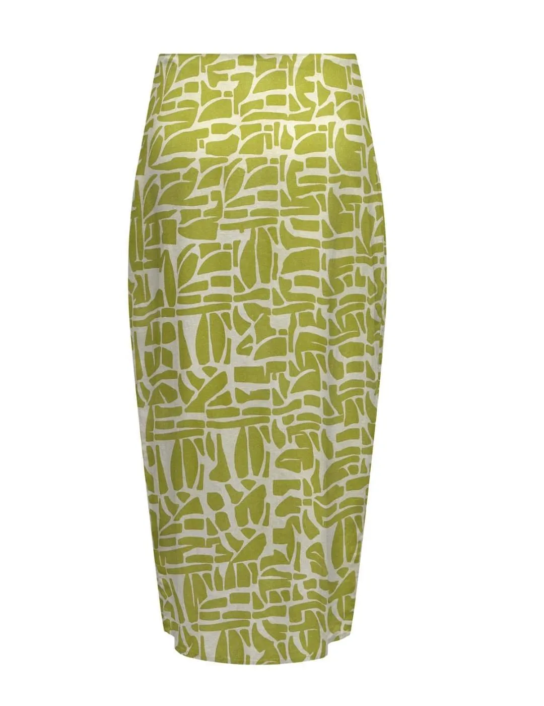 Falda de tela Only Dahlia midi verde estampado de mujer