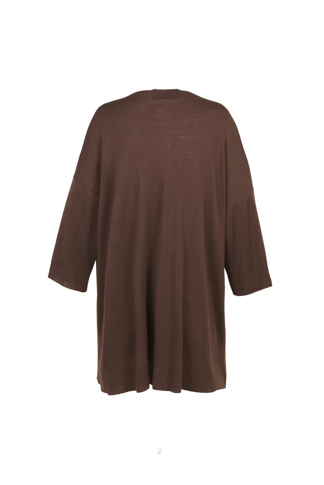 Gin, oversized mahogany virgin wool t-shirt