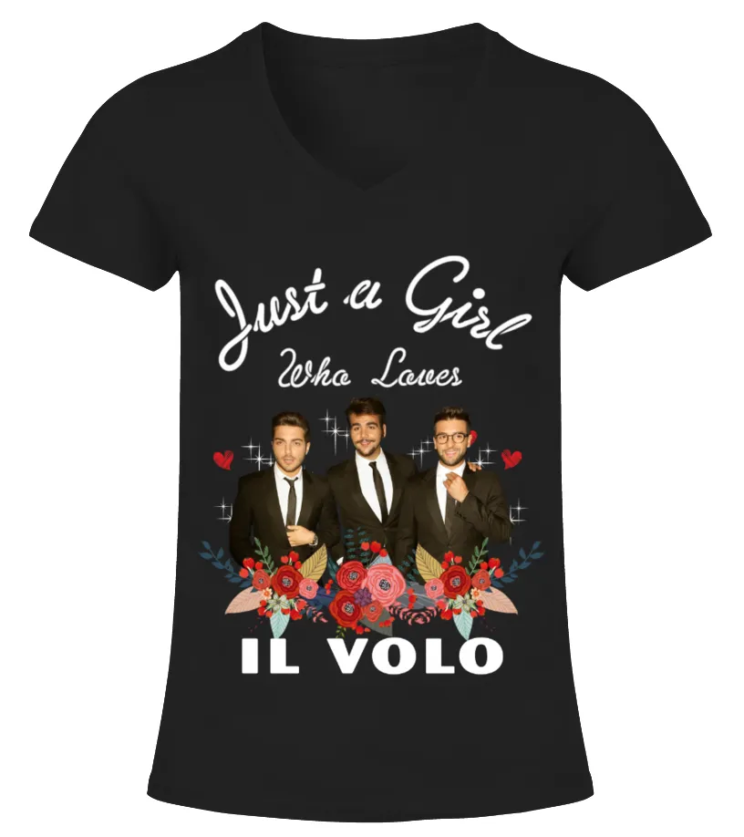 GIRL WHO LOVES IL VOLO Camiseta cuello pico Mujer