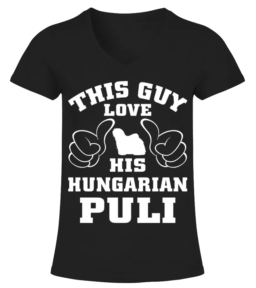 Hungarian Puli - Funny T-Shirt Camiseta cuello pico Mujer