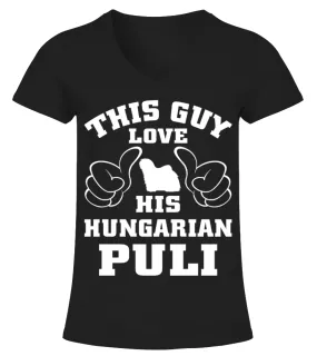 Hungarian Puli - Funny T-Shirt Camiseta cuello pico Mujer