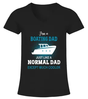 i'm a boating dad Camiseta cuello pico Mujer